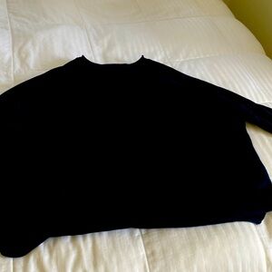Frank & Eileen navy blue sweatshirt. Lovingly worn. Rolled neck and hem.